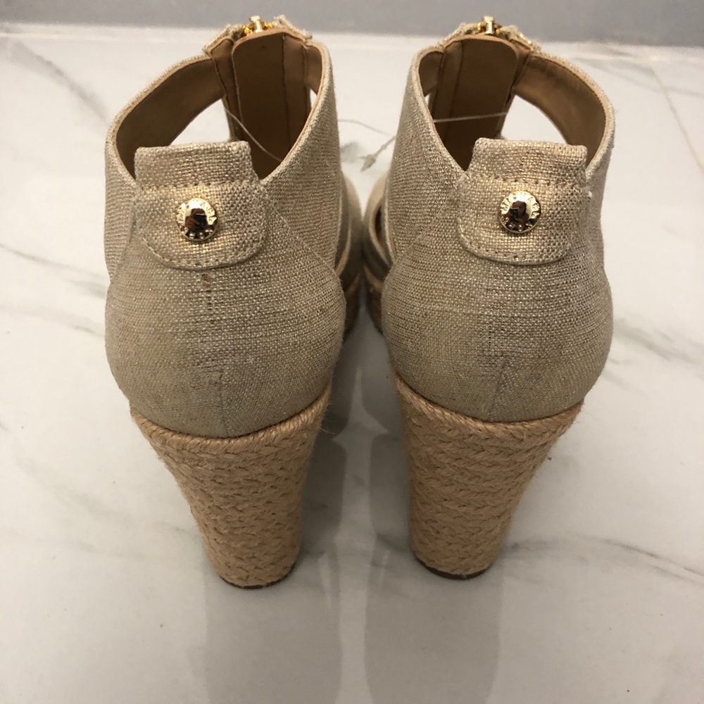 Michael Kors Berkley Espadrille Wegde light gold 10 - Picture 5 of 9